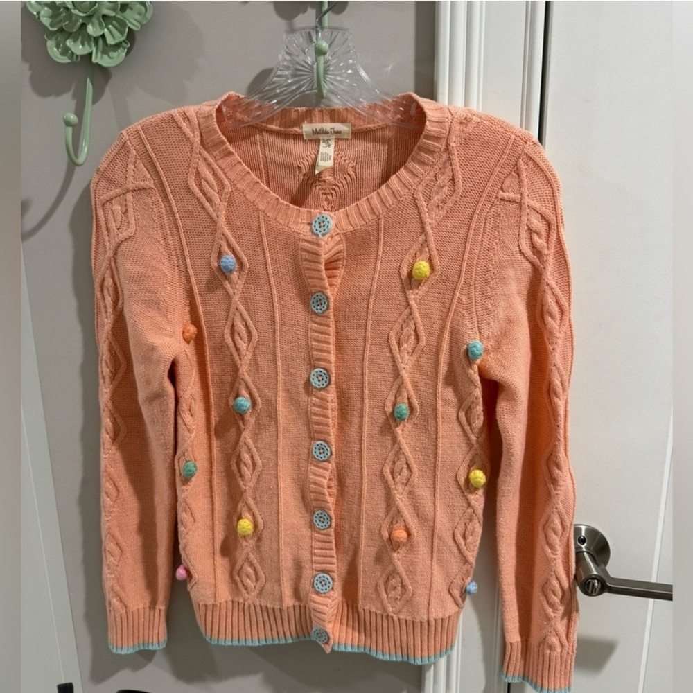 Peach Cable Knit Matilda Jane Cardigan